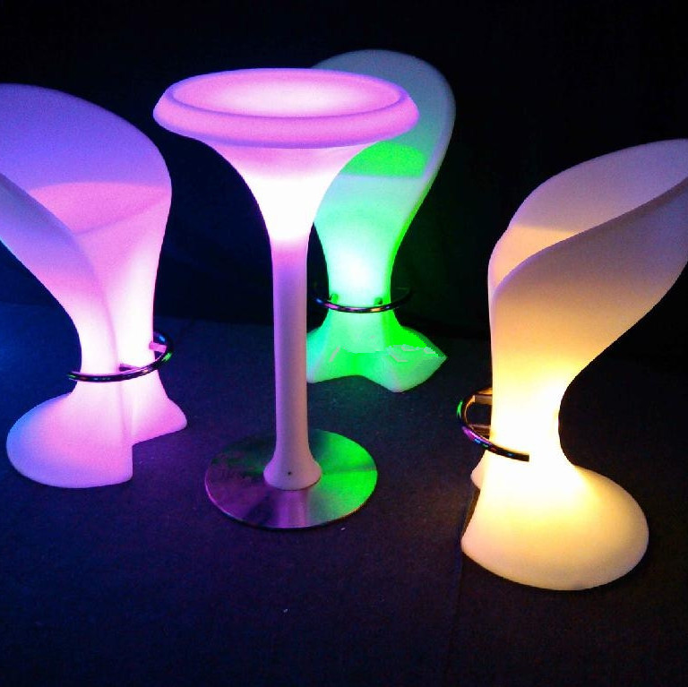 LED illuminated furniture bar chair/glowing led bar chair/new led bar chair