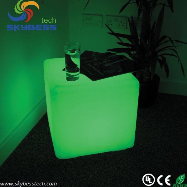 D35CM Battery powered led cube tableD35CM Battery powered led cube table