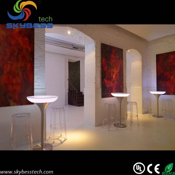 66*66*110CM LED illuminated furniture bar table