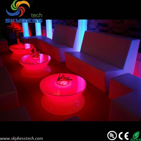 66*66*44CM Rechargable Lithium Battery LED Coffee Table