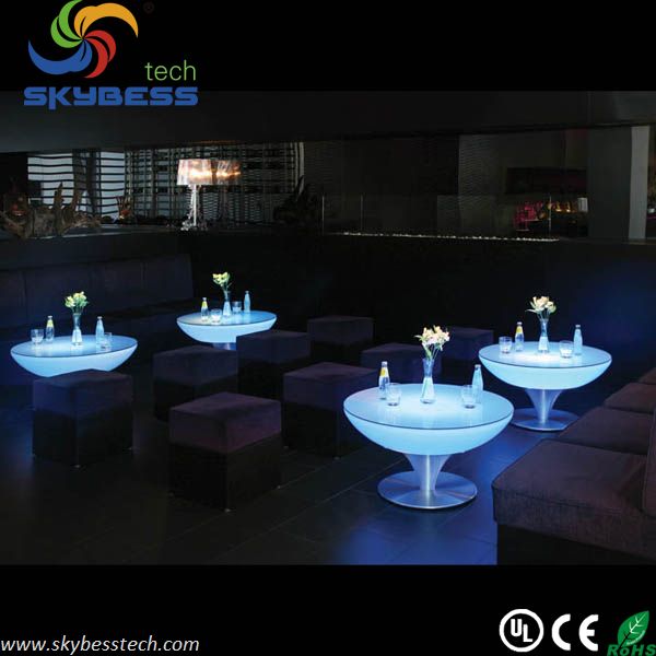 80*80*56CM LED Lounge table/Multi Color Change party LED Cocktail Table