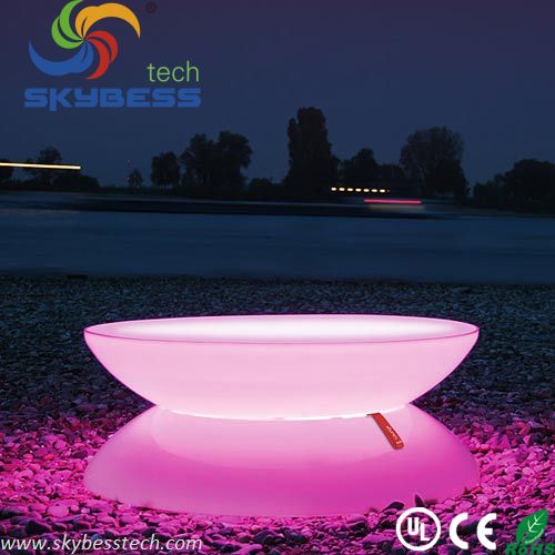 80*80*44CM rechargeable color changing flashing led coffee table