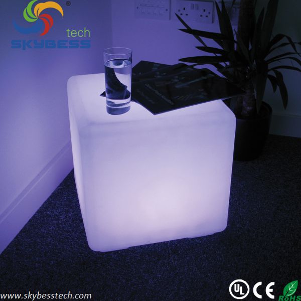 D35CM Battery powered led cube table