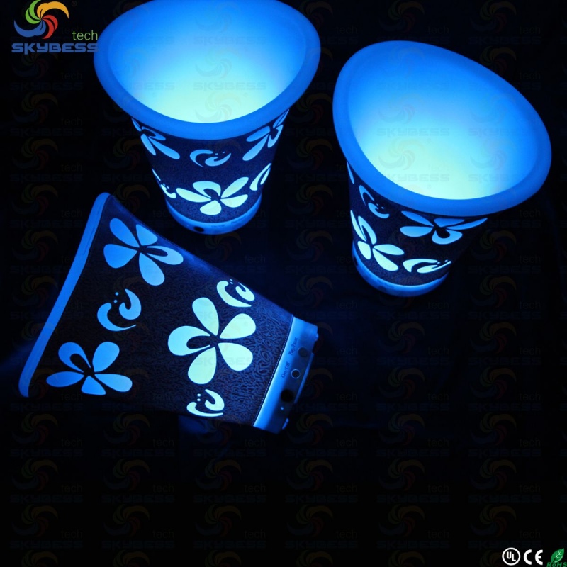 SK-LF07A illuminated ice bucket flora designSK-LF07A illuminated ice bucket flora design