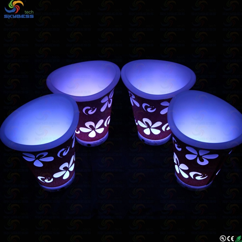 SK-LF07A illuminated ice bucket flora design