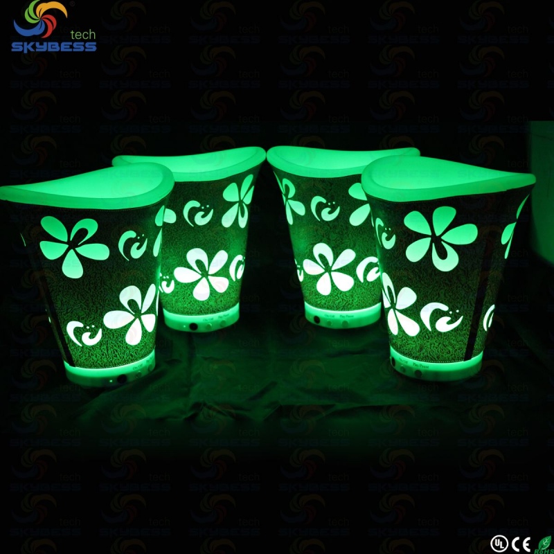 SK-LF07A illuminated ice bucket flora design