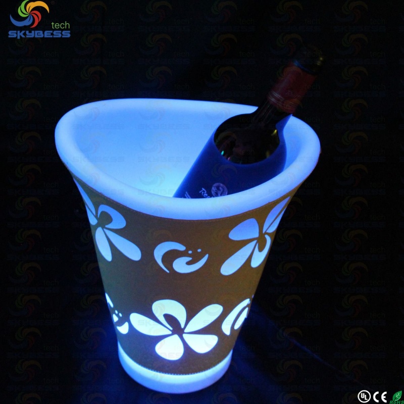 SK-LF07A illuminated ice bucket flora design