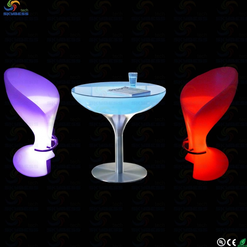 80*80*110CM Rechargeable Flash LED Cocktail Table LED Bar Table