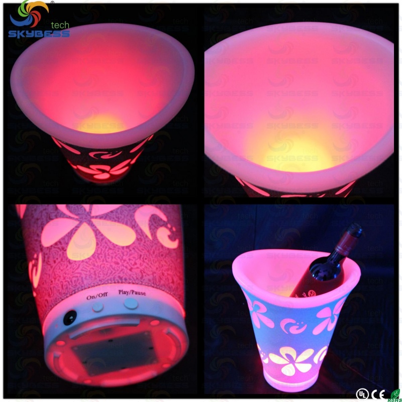 SK-LF07A illuminated ice bucket flora design