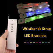 Flashing Led Bracelet Remote Control illuminated Nylon Bangles Bracelets